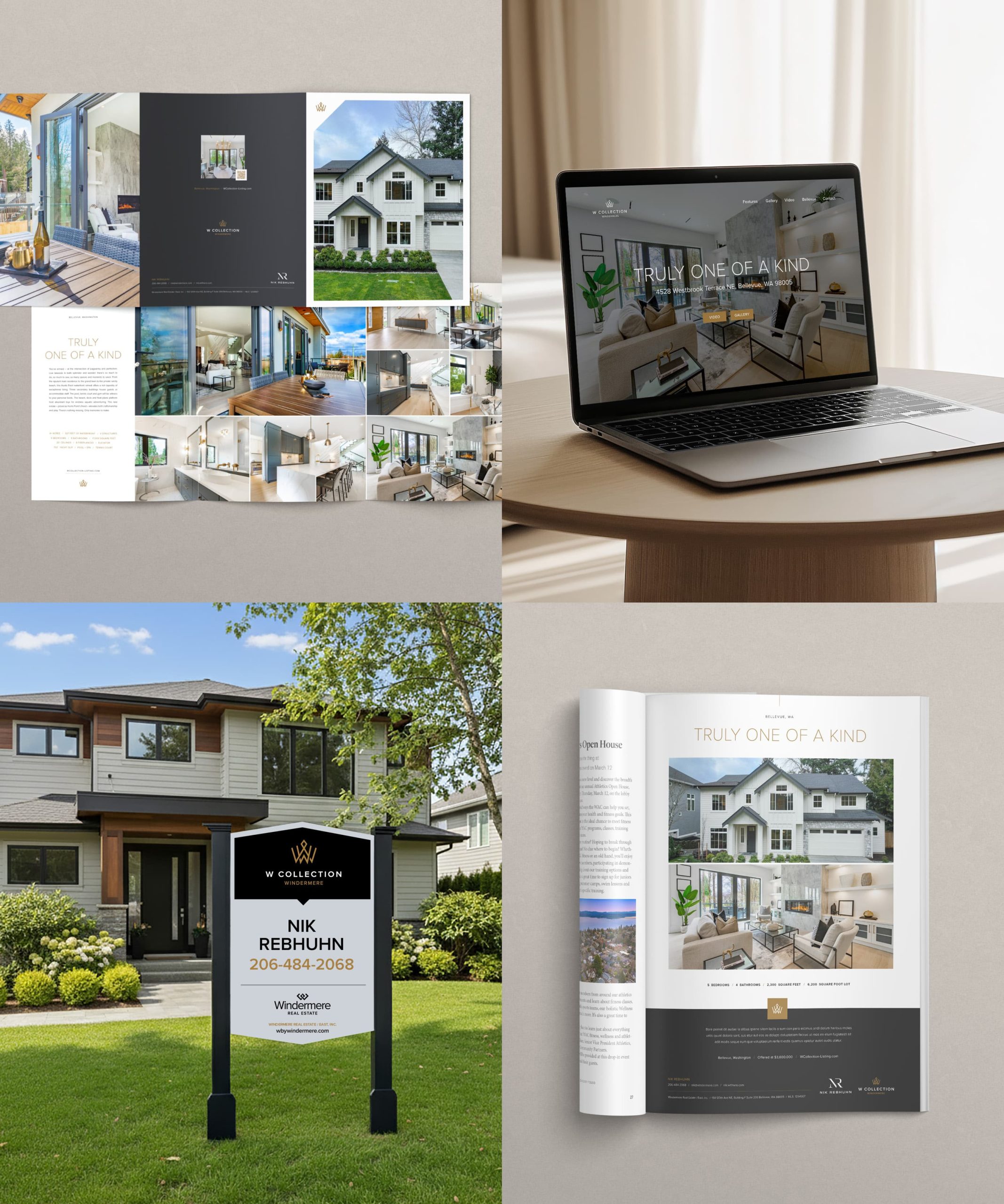 Nik Rebhuhn's luxury listing marketing examples for Eastside real estate